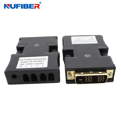 LC mini DVI a la base del convertidor 4 de la fibra, DVI al modo multi del suplemento los 500m de la fibra óptica