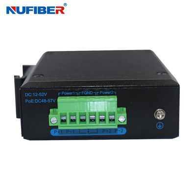 Interruptor Ethernet SFP industrial no administrado 2*1000M SFP a 4*10/100/1000M Puerto UTP Interruptor de puertos Gigabit 6