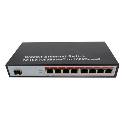 Switch Ethernet SFP Gigabit 10/100/1000Mbps 8 RJ45 a 1000M con ranura óptica Switch Ethernet SFP