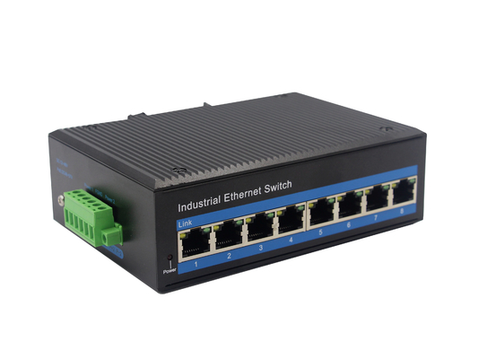 OEM Industrial 10/100/1000Mbps 8 RJ45 Puertos Convertidor Gigabit 8 UTP Puertos Ethernet Switch Fuente de alimentación doble
