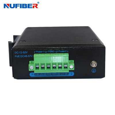 Convertidor de medios de fibra de 24 V industrial 10/100/1000M RJ45 a 1000M Conversor de medios de fibra de 10 V