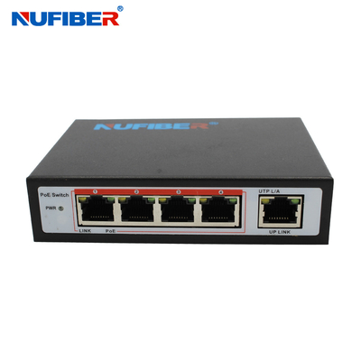 IEEE802.3af POE ancho de banda del Uplink 1Gbps del puerto 1 del interruptor 4
