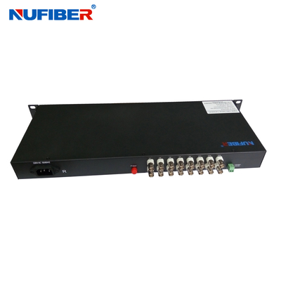Convertidor video 16BNC de la fibra coaxial a los estándares video del transmisor de Ovideo de la fibra y de la ayuda NTSC, de PAL o de SECAM del receptor