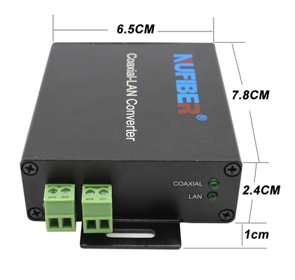 Ethernet 12VDC sobre el suplemento coaxial, IP suplemento de Ethernet de más de 2 alambres