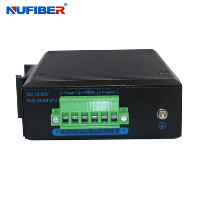 Interruptor portuario de Ethernet del Poe del convertidor 2 de NuFiber 1310nm 100base Fx medios