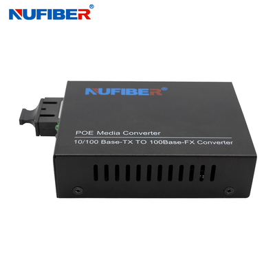 convertidor del POE de la fibra dual del 100M Single Port Singlemode medios para la cámara IP