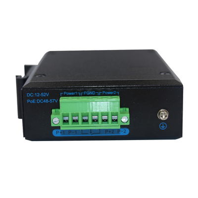 Medios convertidor del dinar IP40 4 del carril de la fibra portuaria de Gigabit Ethernet