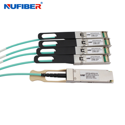 Cable óptico activo modificado para requisitos particulares el 1M los 7M 100G Qsf28 de 10G 25G 100G AOC a 4Sfp28