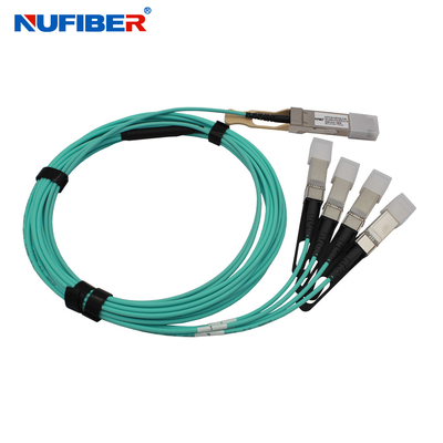 Cable óptico activo modificado para requisitos particulares el 1M los 7M 100G Qsf28 de 10G 25G 100G AOC a 4Sfp28