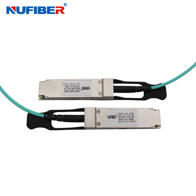 El módulo 1 a 1 conecta el cable de 40Gb QSFP+ AOC para Cisco Huawei H3C ZTE Mikrotik