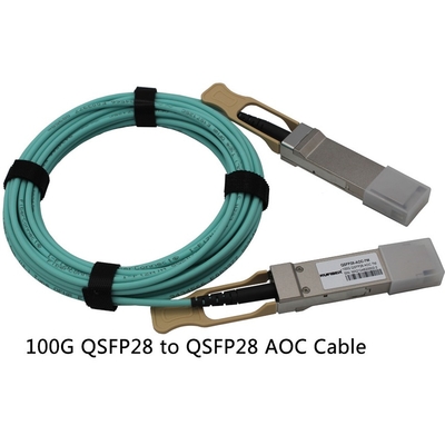 QSFP28 al cable óptico AOC 100G, el 1M Active Copper Cable de la fibra QSFP28