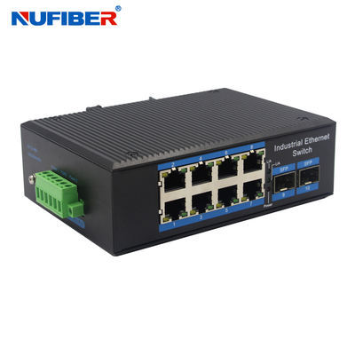 Puerto Unmanaged del interruptor 8x10/100/1000base-T SFP de Ethernet industrial