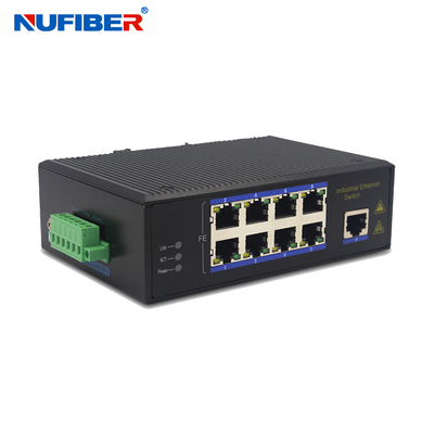 el 10/100M 9 soporte rápido del carril del dinar del interruptor portuario de Ethernet 24V para la red