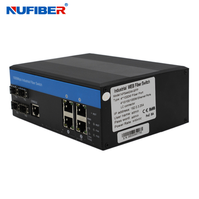 Interruptor industrial manejado portuario IP44 4 con 4 Sfp 4 kilovoltios de protección contra sobrecargas de Ethernet