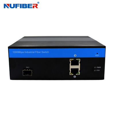 Interruptor industrial manejado WEB del SNMP Telnet con 2 UTP 1 puerto de SFP
