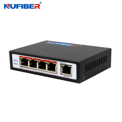 IEEE802.3af POE ancho de banda del Uplink 1Gbps del puerto 1 del interruptor 4