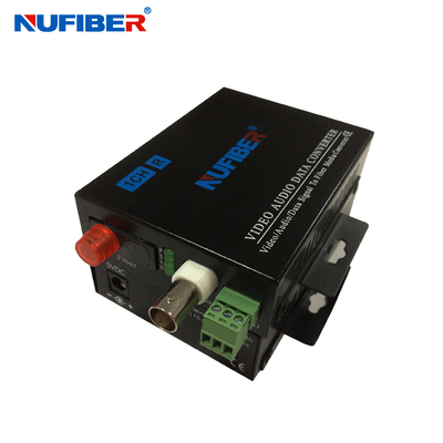 Transmisor video óptico video de datos 1BNC del coaxil audio/video del teléfono del convertidor de la fibra de la caja del hierro, y receptor