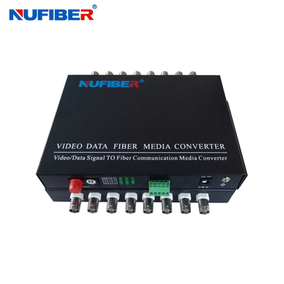 transmisor-receptor video de la fibra óptica de 8port BNC con el puerto de los datos Rs485 para CCTV NF-8V1D-T/R-F20