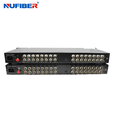 convertidor video de la fibra óptica de los 20km, transmisor video de la fibra de 32BNC 1080p