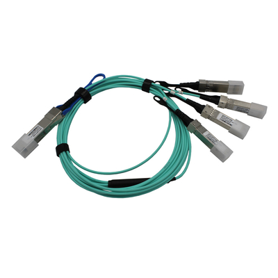 QSFP28 al cable óptico activo AOC 100G de 4x25G OM3 para las redes del almacén