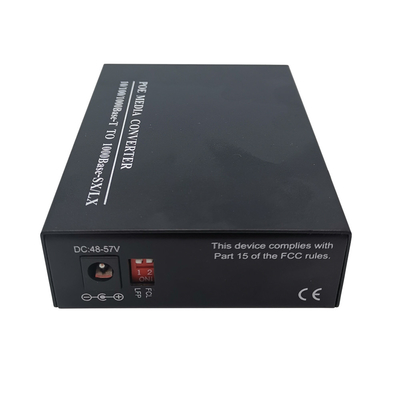 SFP al convertidor de la fibra del POE del gigabit del RJ45 30W para la red del CCTV