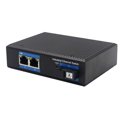 Fibra al interruptor industrial Unmanaged de Ethernet del puerto de 2 UTP