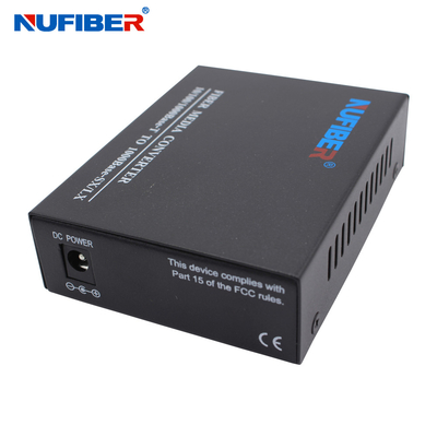 Convertidor el 10/100/1000M SC 1310nm/1550nm de Simplex Single Mode de los medios del gigabit de Nufiber
