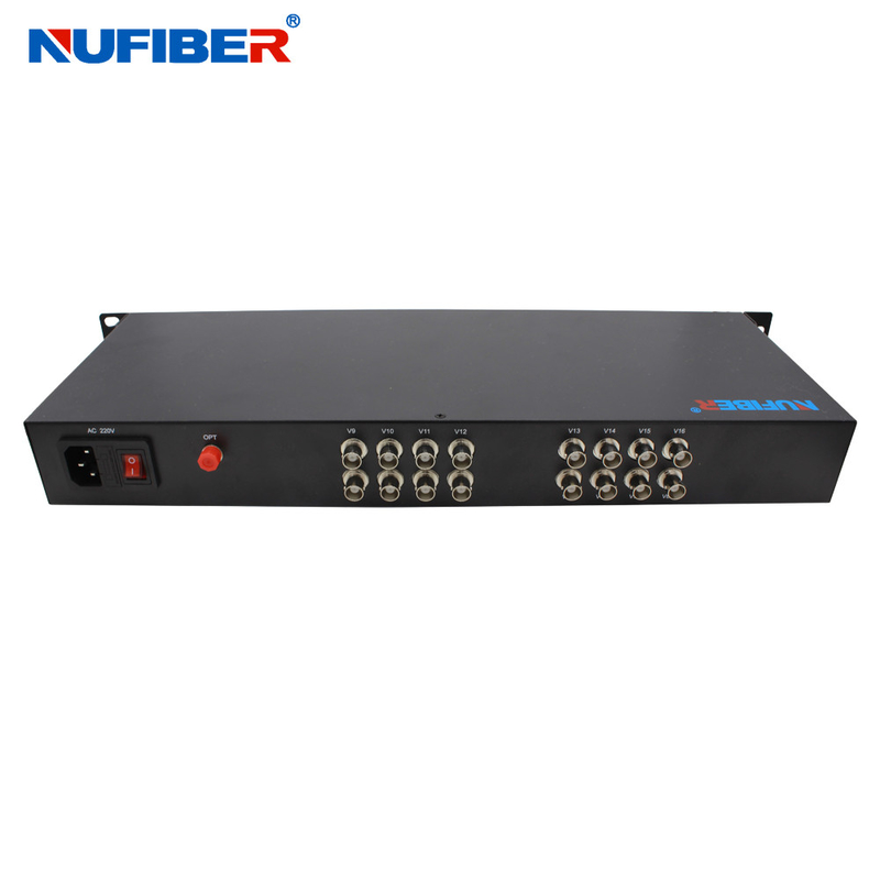 Modo 1310/1550nm FC fibra video óptica del convertidor del CCTV 16CH HD 1080P solo de la sola